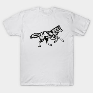 Running Wolf  - Flame T-Shirt